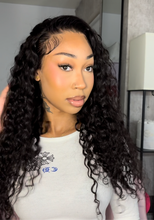 13x6 curly 22 inches human hair wig