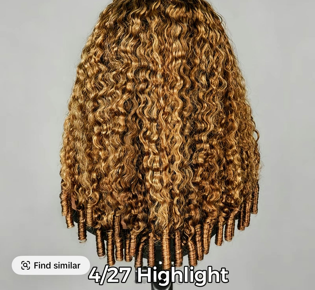 Human hair 18inch half wig