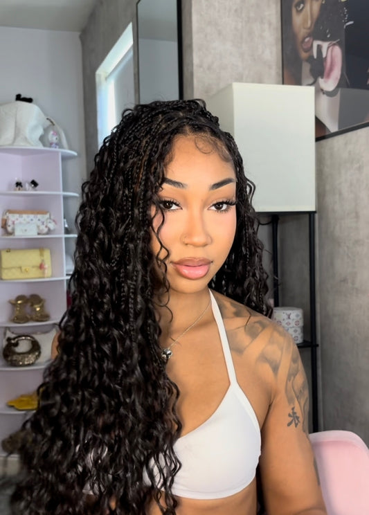30 inch boho knotless braided wig