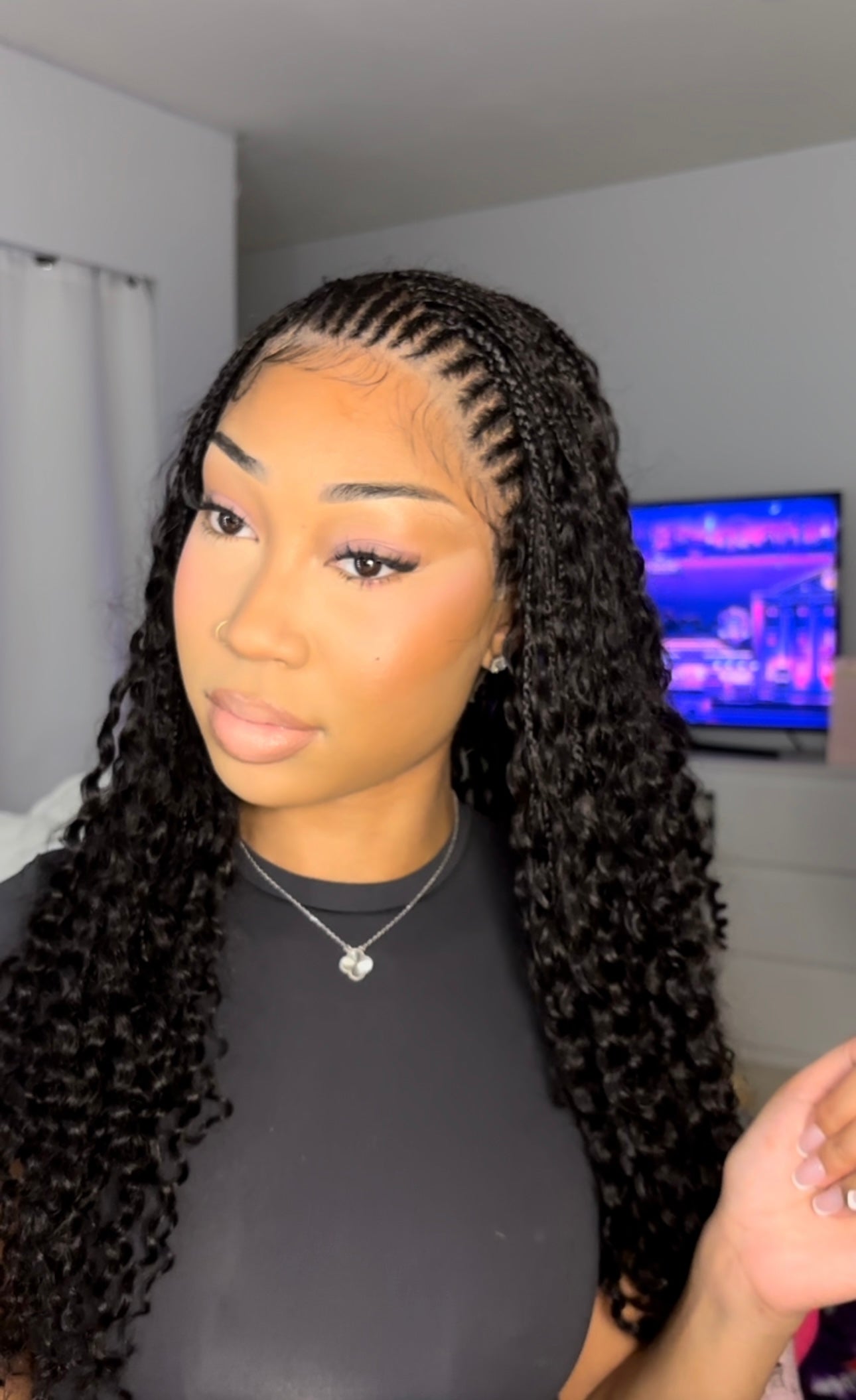 Fulani braided wig human hair 24inches