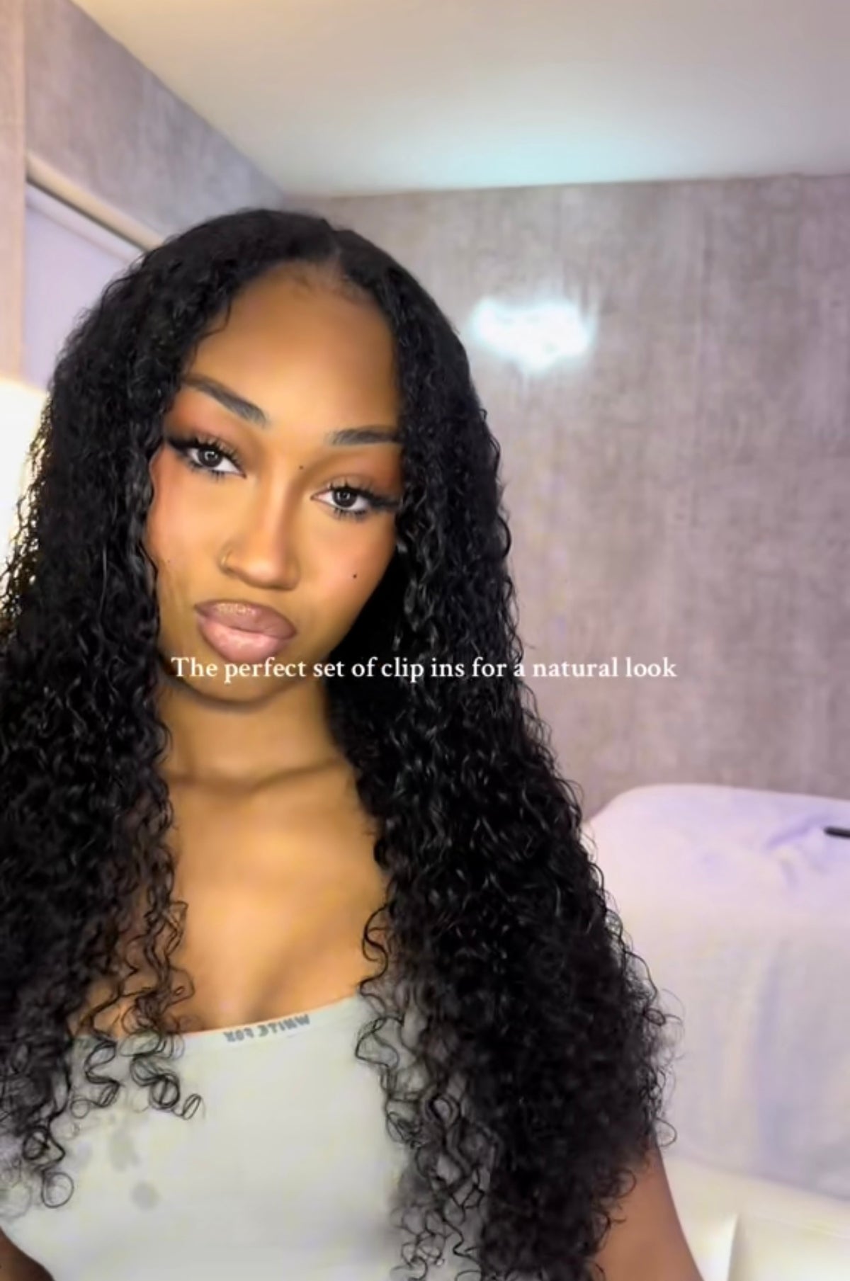 Two packs 26inch curly human hair clip ins
