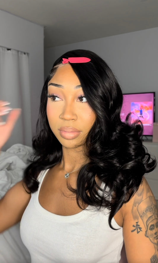 Pre curled layered human hair wig
