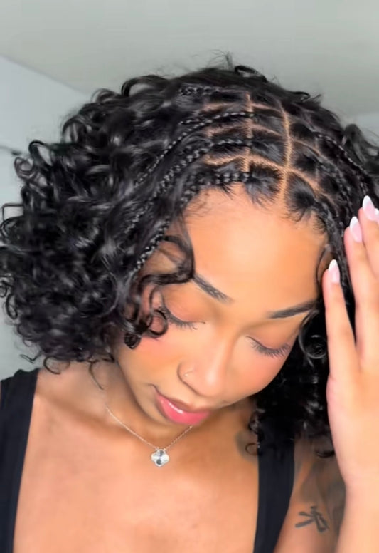 Braided bob human hair