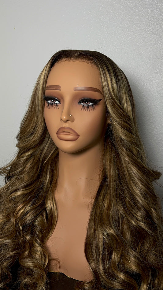 26 inch 6x5 closure Honey Blond Wig