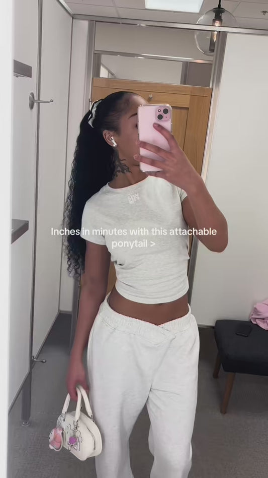 26inch curly human hair ponytail